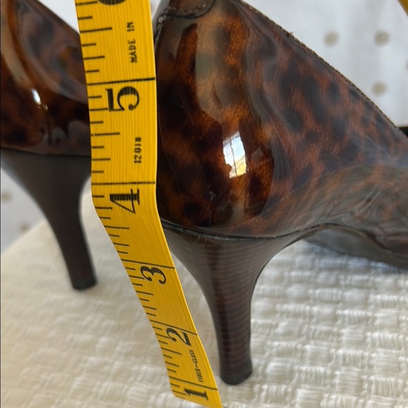 Cole Haan Brown Leopard Peep Toe Heels - Picture 10 of 10